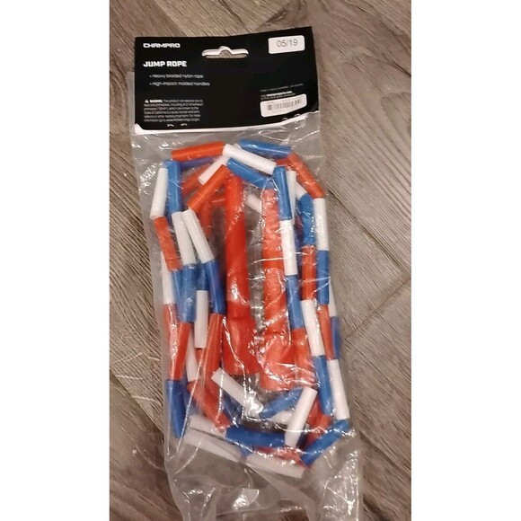Lot 3 Jump Ropes Plastic Bead 9' Red White Blue usa 4th July fitness toy workout - Picture 2 of 5